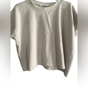 Elegant Cream Short Sleeve Women's Top